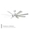 Modern Forms Fans Aura Indoor or Outdoor Smart Ceiling Fan 2700-3000-4000-5000K LED in Brushed Nickel/Matte White FR-W2303-60L-BN/MW - alternate 3